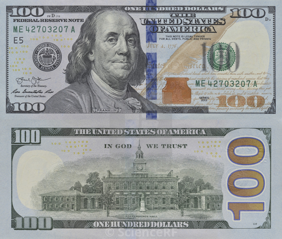 Printable 100 Dollar Bill Front And Back